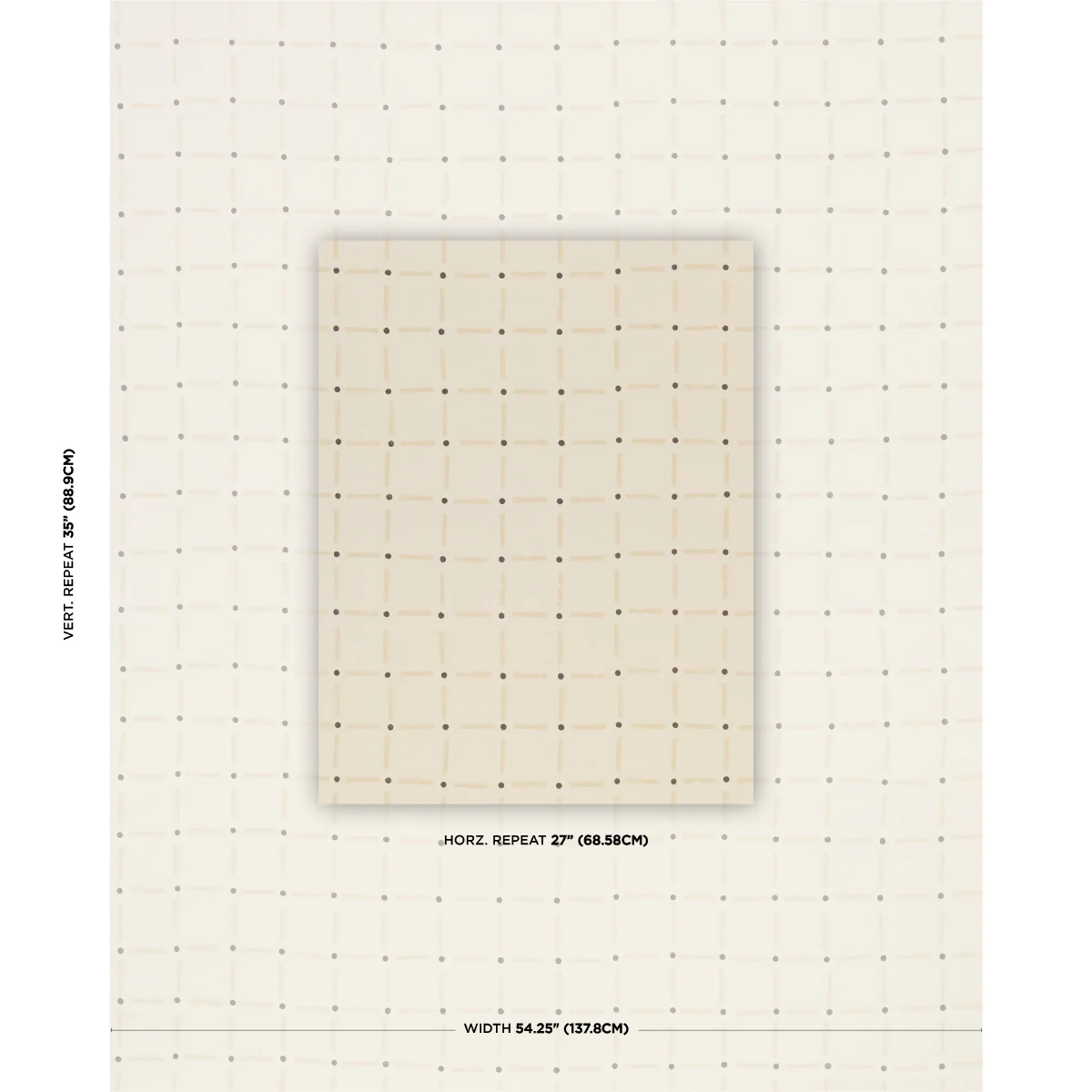 181851 | Drifting Grid, Sand - Schumacher Fabric - Image 2