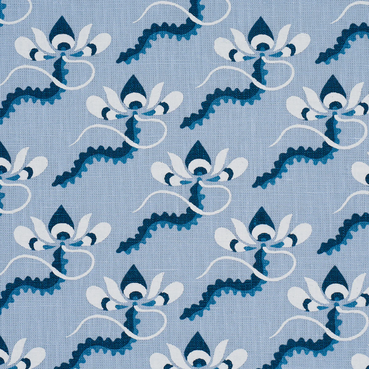 182611 | Bombay Rainbow, Bleu - Schumacher Fabric - Image 3