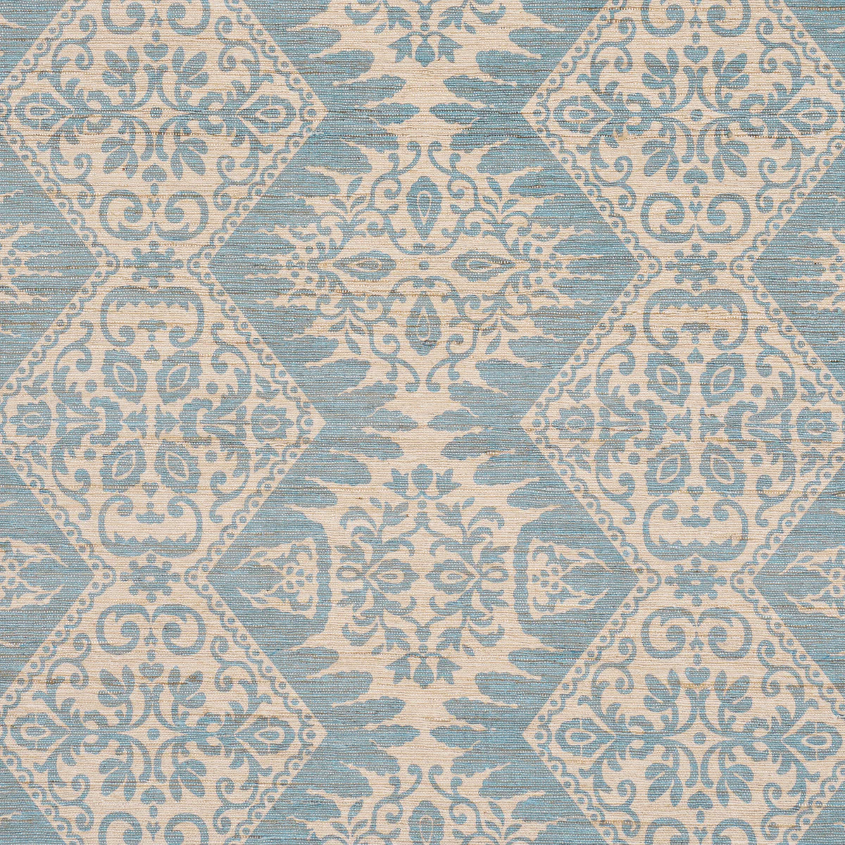 182701 | Berkeley Hand Printed Silk, Cornflower - Schumacher Fabric - Image 3