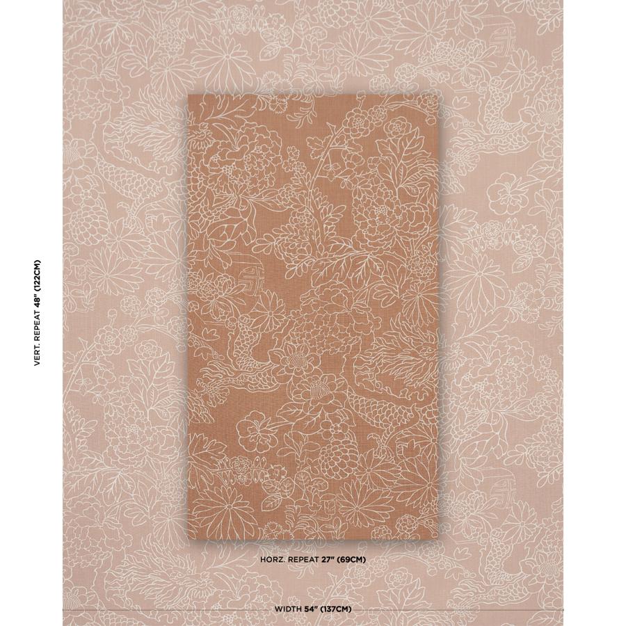 182781 | Chiang Mai Dragon Silhouette, Mediterrean Spice - Schumacher Fabric - Image 2