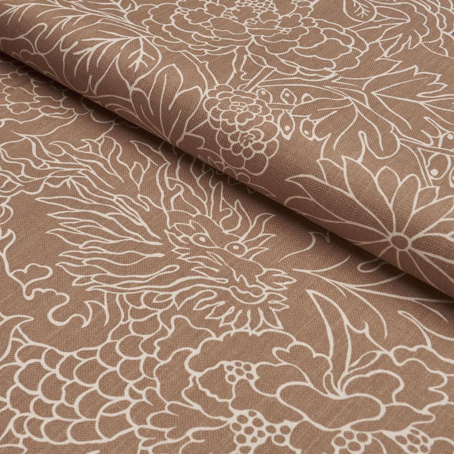 182781 | Chiang Mai Dragon Silhouette, Mediterrean Spice - Schumacher Fabric - Image 5