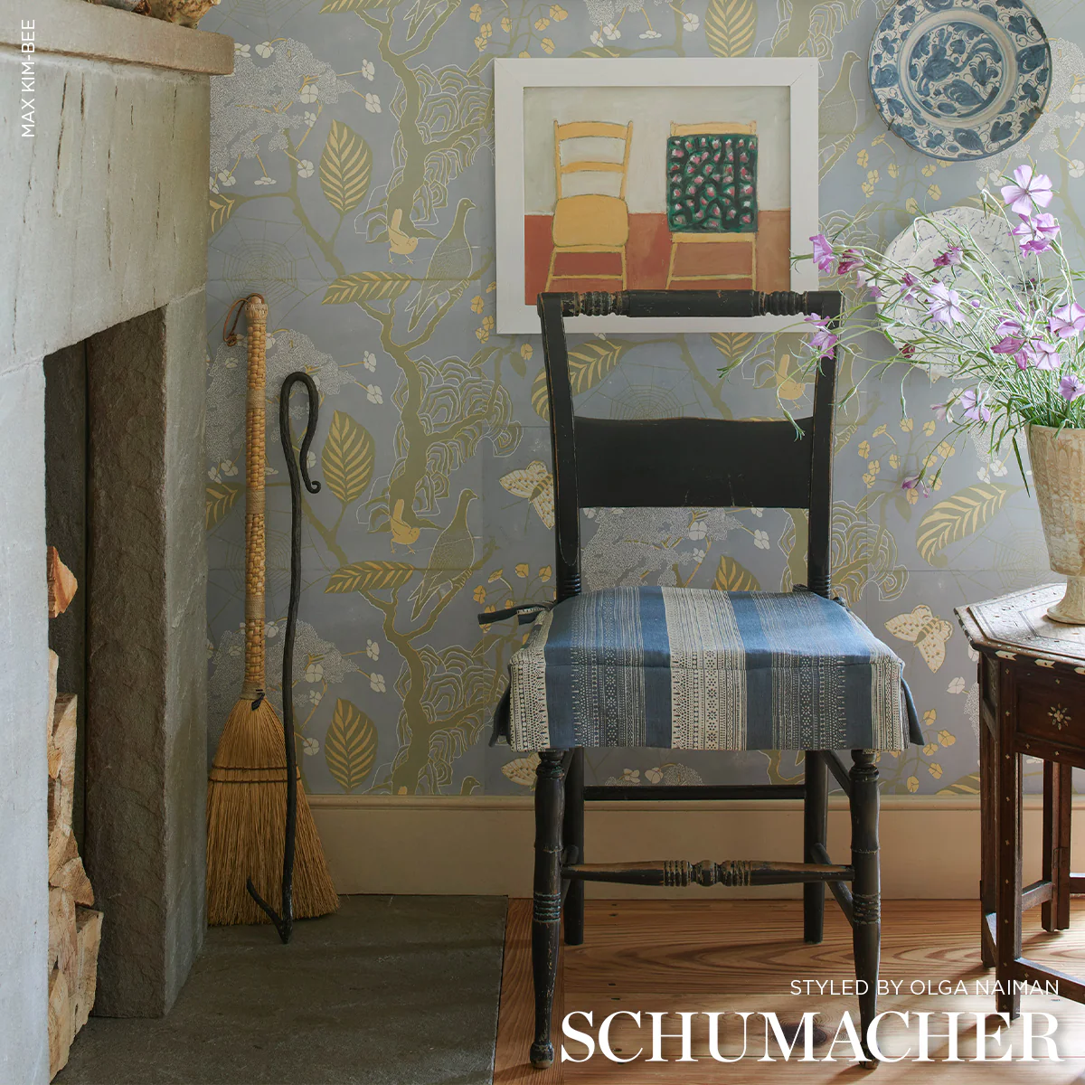 182902 | Calista Block Print, Indigo - Schumacher Fabric - Image 6