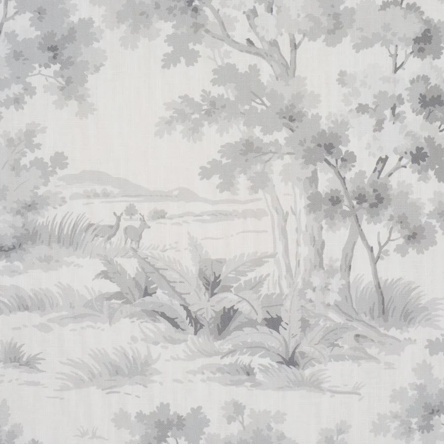 182961 | Countryside Morning, Grey - Schumacher Fabric - Image 3