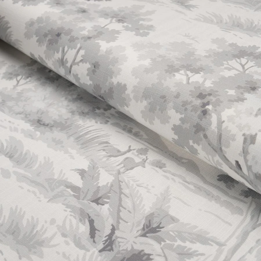 182961 | Countryside Morning, Grey - Schumacher Fabric - Image 4