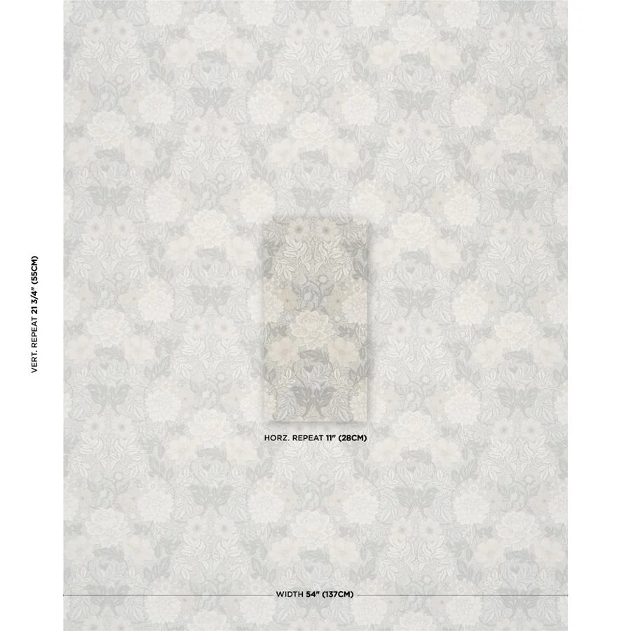 182971 | Dahlia Garden, Natural - Schumacher Fabric - Image 2
