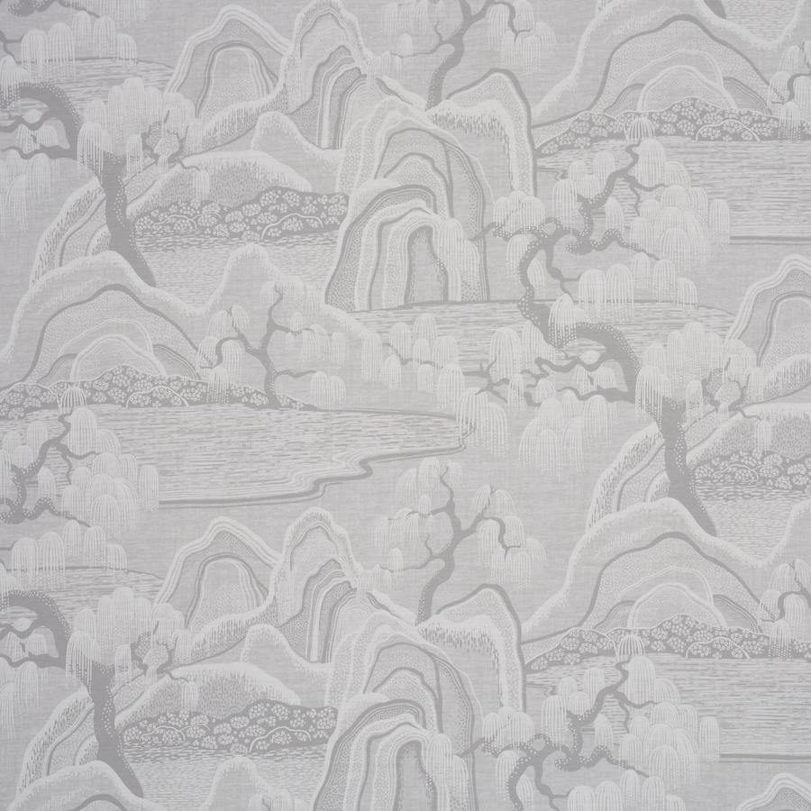 183011 | Indigo Garden, Grey - Schumacher Fabric
