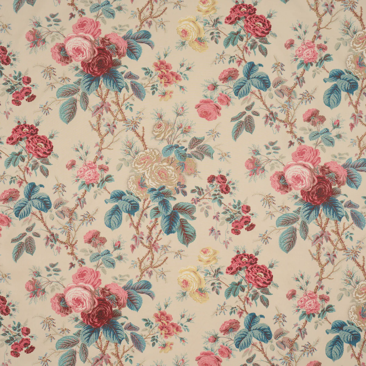 183141 | She Walks In Beauty Chintz, Document - Schumacher Fabric