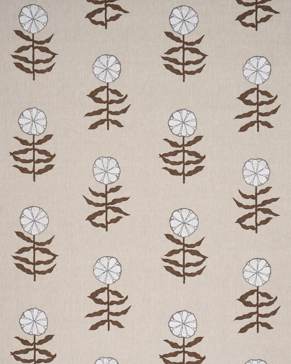 183150 | Pretty Petals Screen Print, Birch - Schumacher Fabric - Image 2