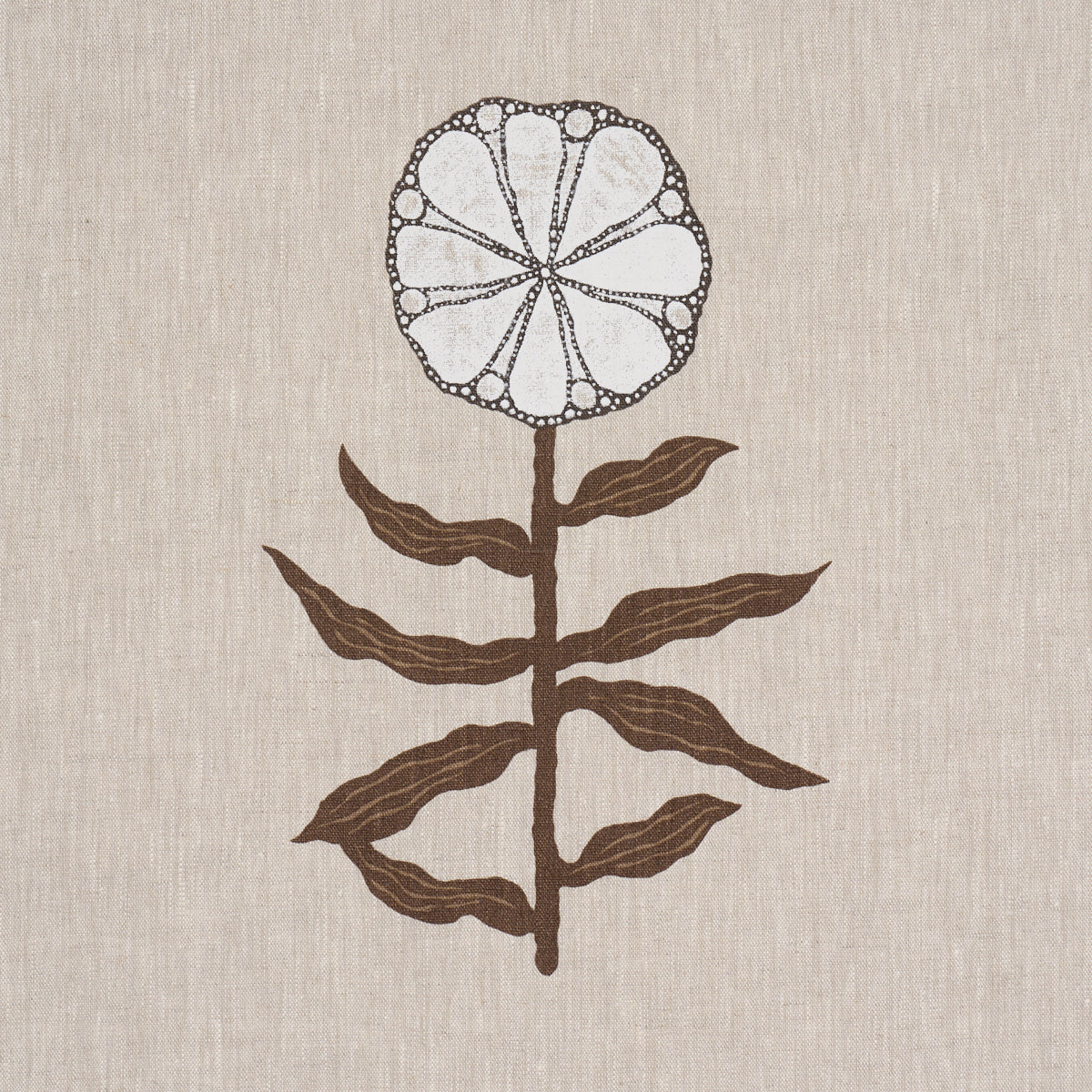 183150 | Pretty Petals Screen Print, Birch - Schumacher Fabric - Image 3