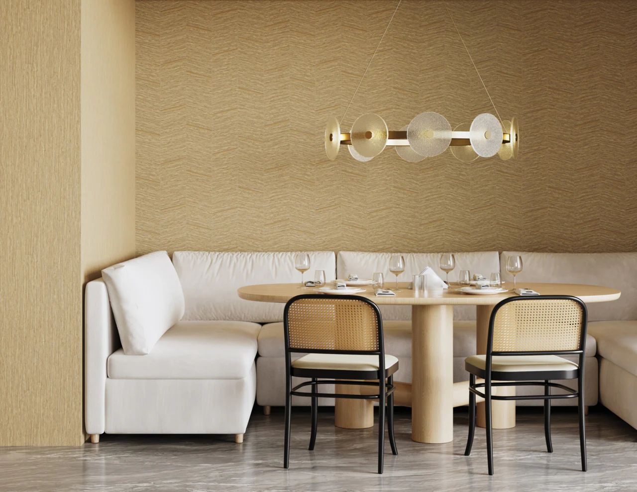 32604 | Vinyl Dover Chevron, Bayou Wave - Phillip Jeffries Wallpaper - Image 3
