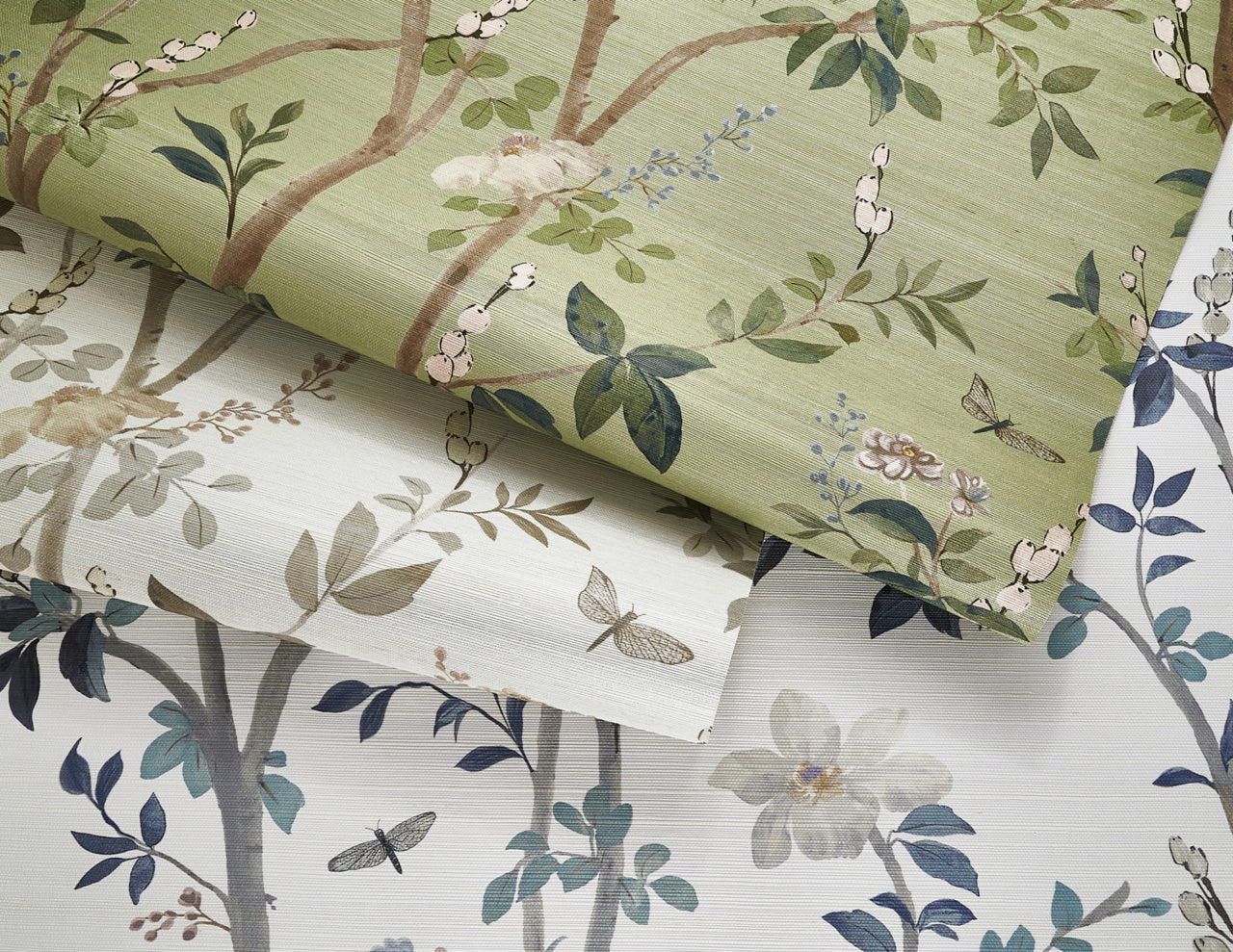 35404 | Jasmine, Sky Blue on Star Dust Silk - Phillip Jeffries Wallpaper - Image 2