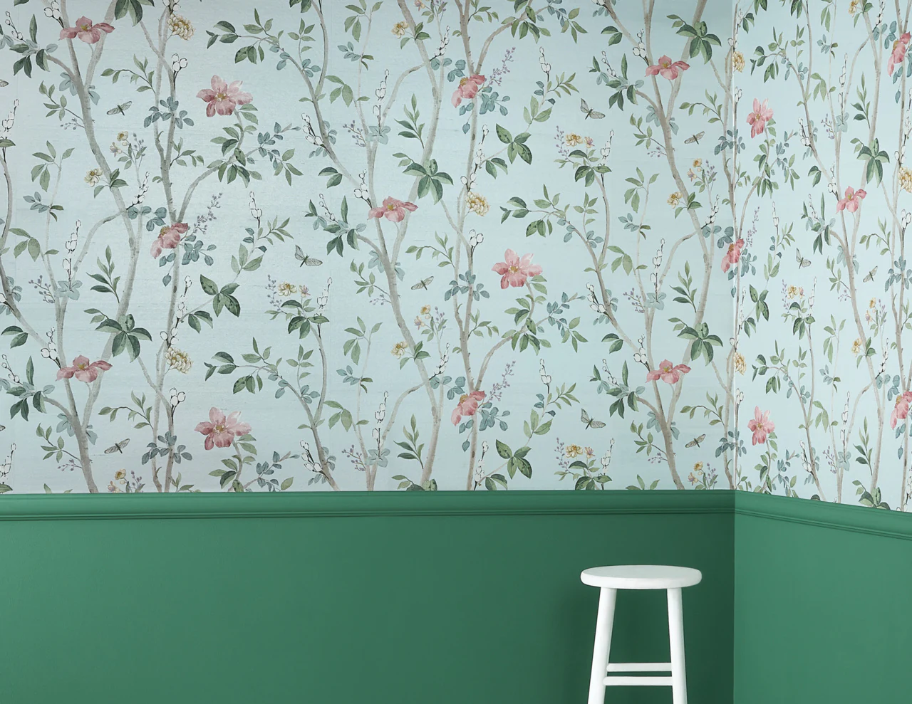 35404 | Jasmine, Sky Blue on Star Dust Silk - Phillip Jeffries Wallpaper - Image 3