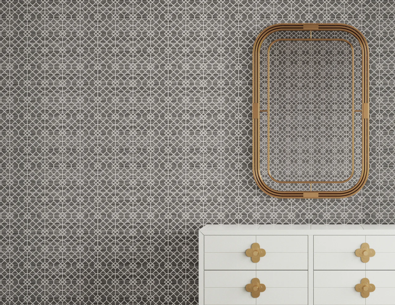 35501 | Garden Gate, Lunar Web on Vinyl Metalworks - Phillip Jeffries Wallpaper - Image 3