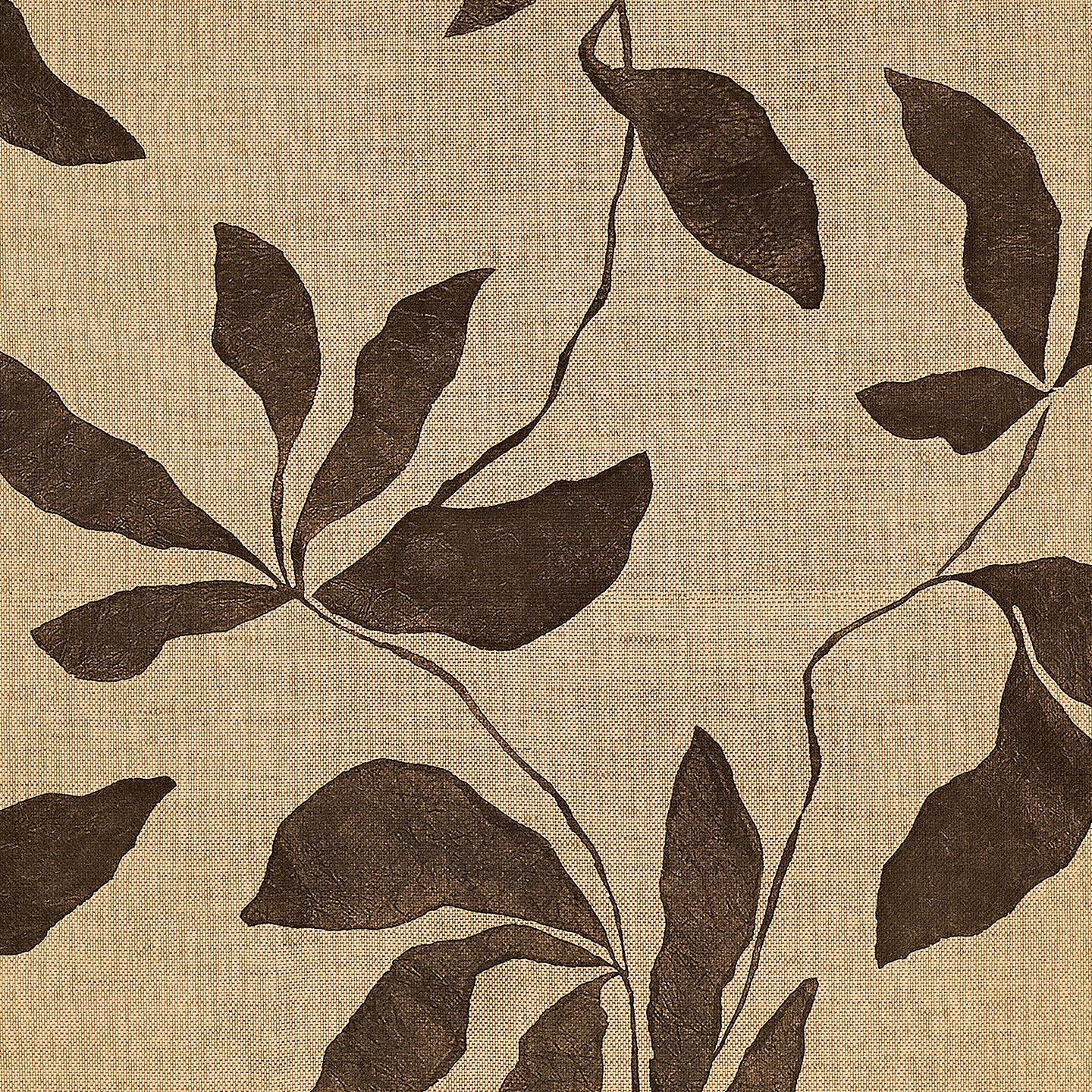 40204 | Desert Ivy, Rooted Cocoa on Japanese Paper Weave - Phillip Jeffries Wallpaper
