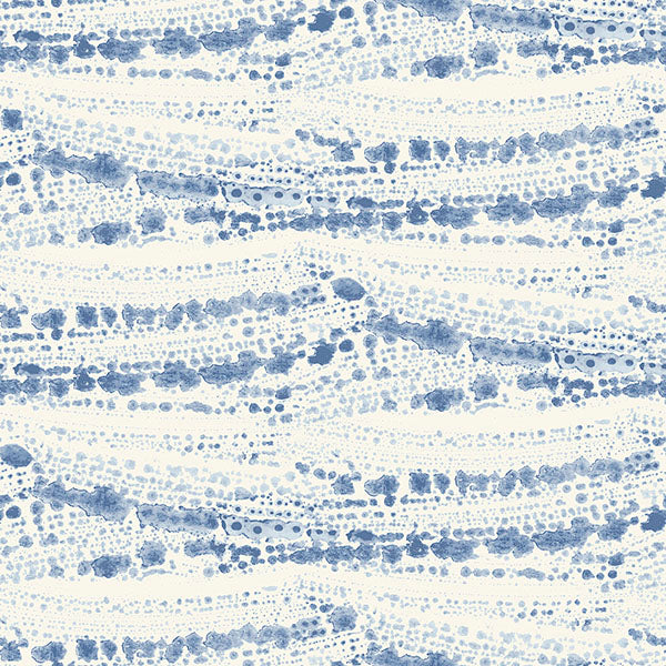 4071-71046 | Blue Heron, Rannell Navy Abstract Scallop - Advantage Wallpaper
