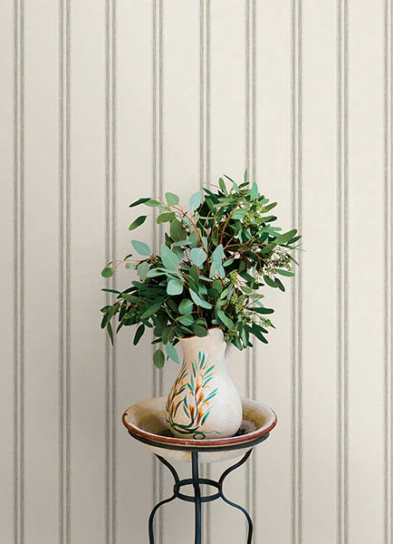 4169-13077 | Oak & Moss, Johnny Green Stripes - Chesapeake Wallpaper - Image 3