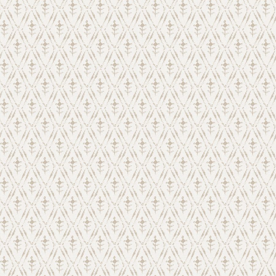 4173-27673 | Chris Loves Julia, Tillie Taupe Diamond Floral - A-Street Wallpaper