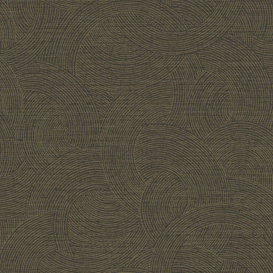 4191-83024 | Kitchen & Bath, Harrison Charcoal Swirling Geometric - Chesapeake Wallpaper