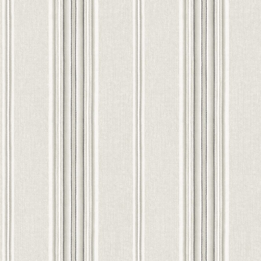 4192-83124 | Plaid & Stripe, Calvados Grey Linen Stripe - Chesapeake Wallpaper