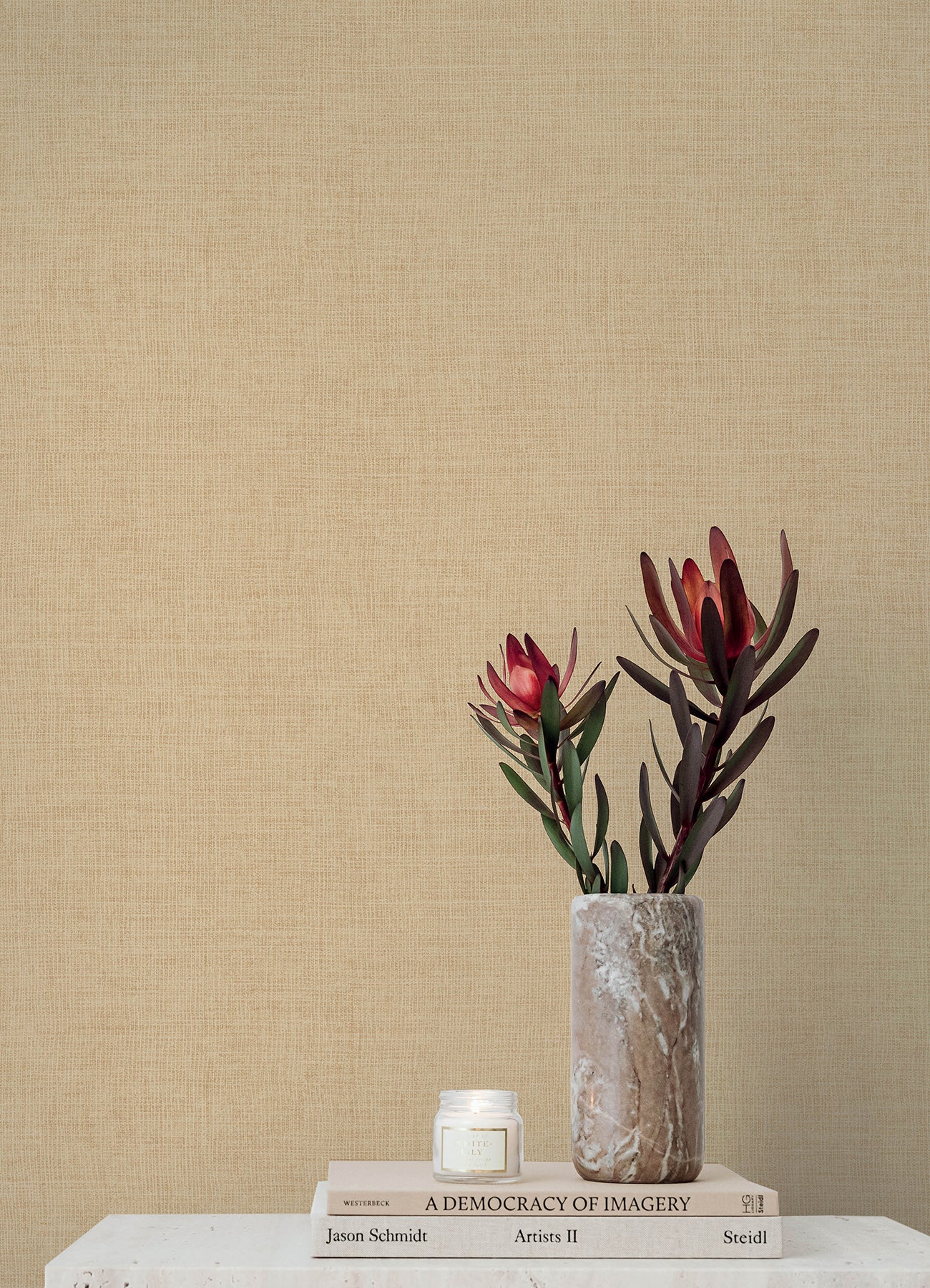 4193-7405 | Portofino, Alba Light Yellow Open Weave - A-Street Wallpaper - Image 2