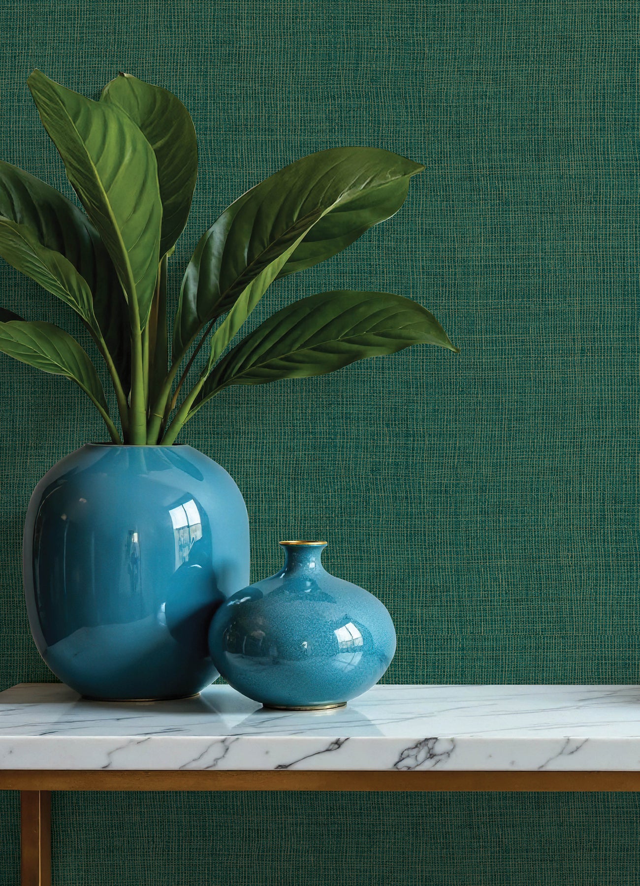 4193-7413 | Portofino, Alba Evergreen Open Weave - A-Street Wallpaper - Image 3