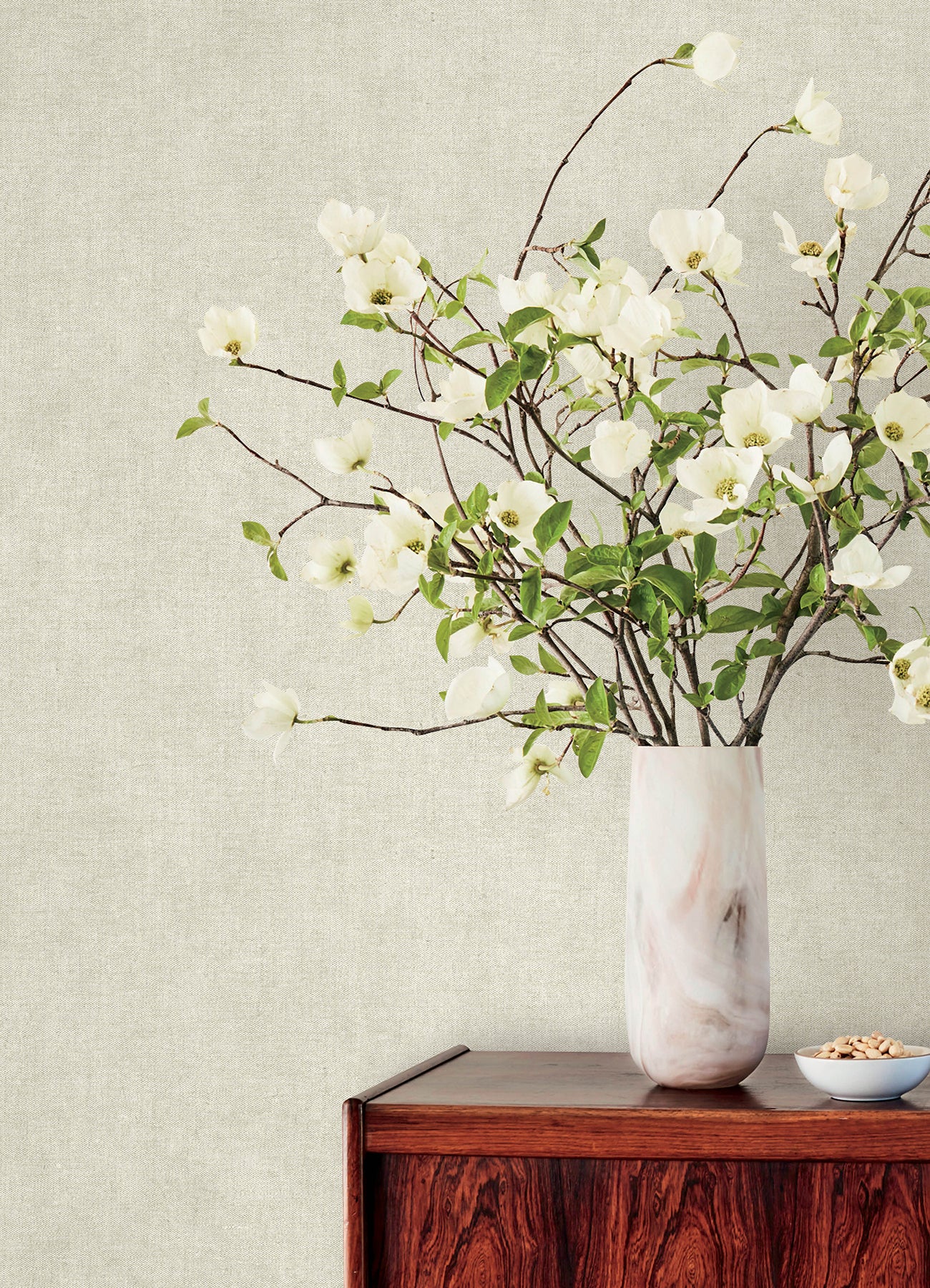 4193-7420 | Portofino, Nuovo Off-White Faux Linen - A-Street Wallpaper - Image 3