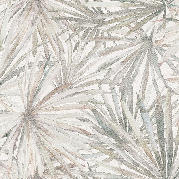 4193-7450 | Portofino, Corifa Cream Palm Leaf - A-Street Wallpaper