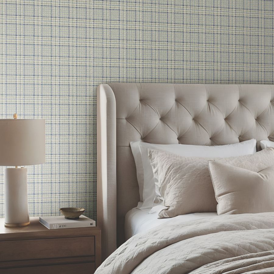 4211-83556 | Private Reserve, Harrington Plaid Green - Ronald Redding Wallpaper - Image 2