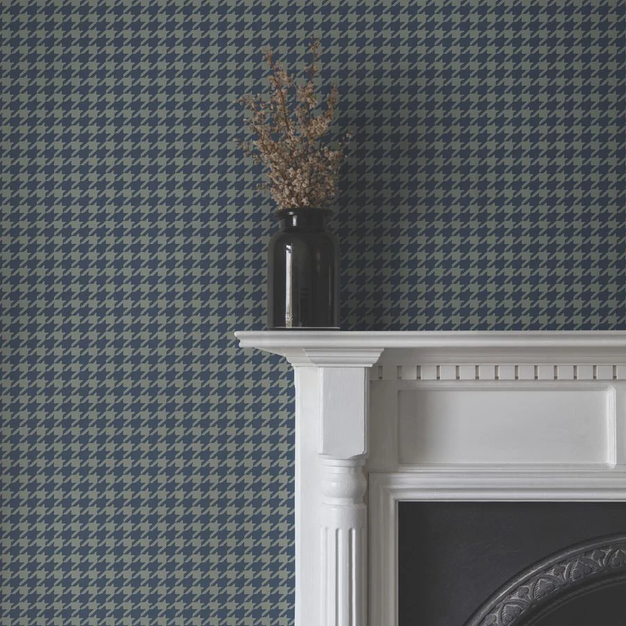 4211-83559 | Private Reserve, Watson Sea Green Houndstooth - Ronald Redding Wallpaper - Image 2