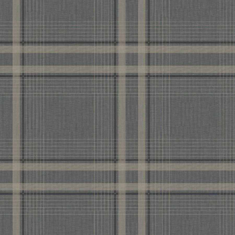 4211-83565 | Private Reserve, Country Club Plaid Charcoal - Ronald Redding Wallpaper