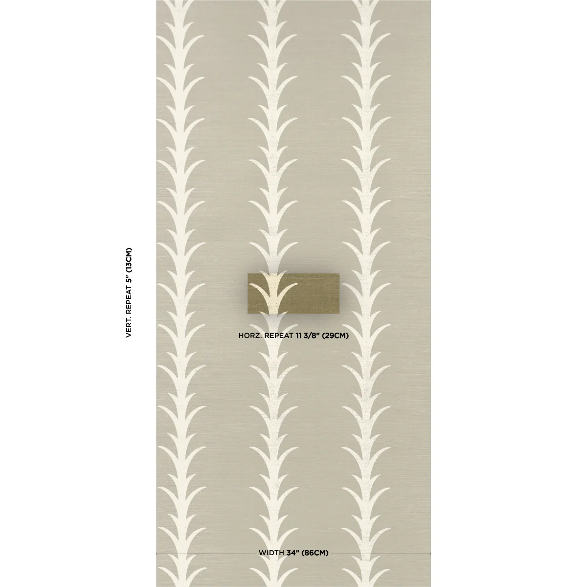 5006057 | Acanthus Stripe Sisal, Juniper - Schumacher Wallpaper - Image 2