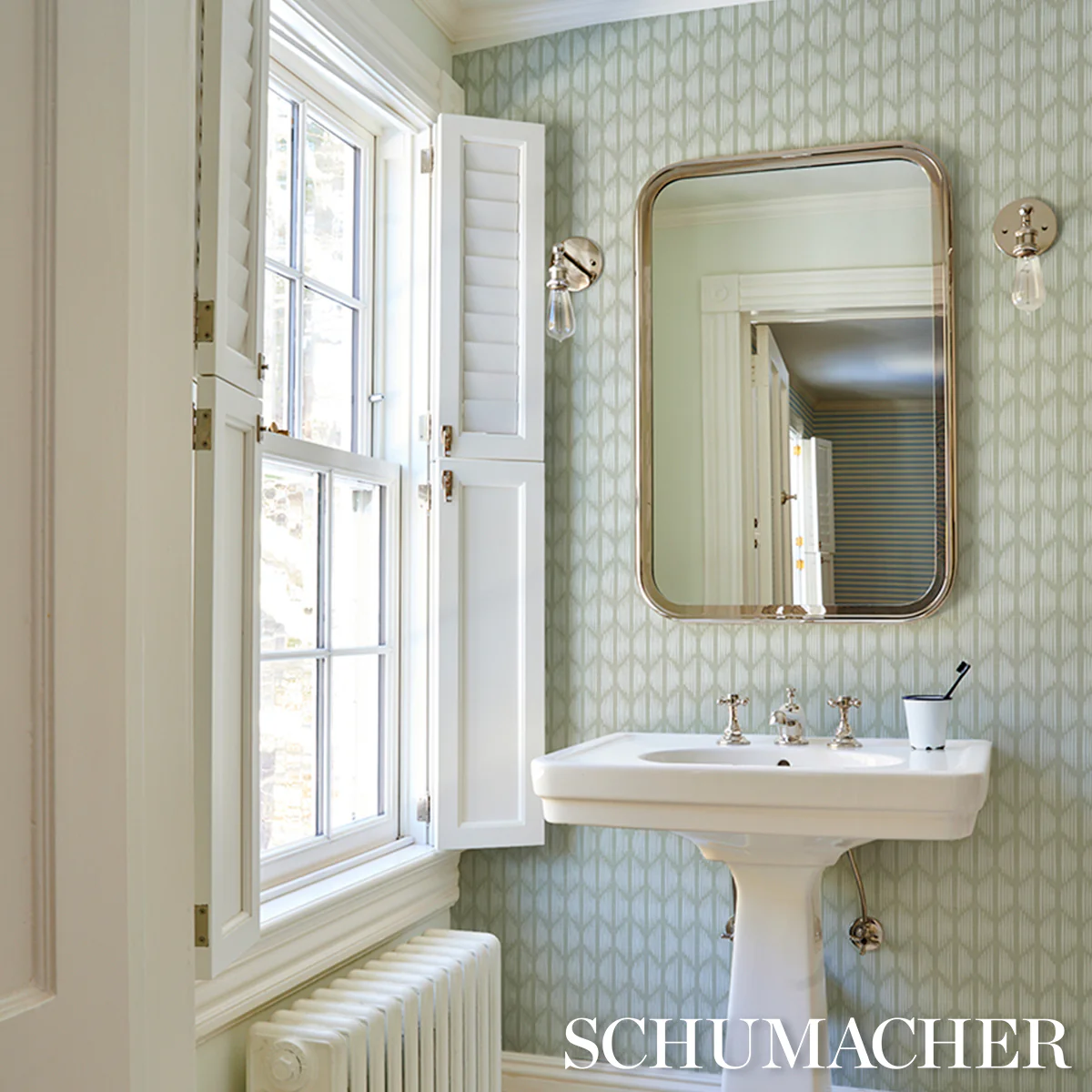 5008275 | Ovington Sisal, Celadon - Schumacher Wallpaper - Image 5