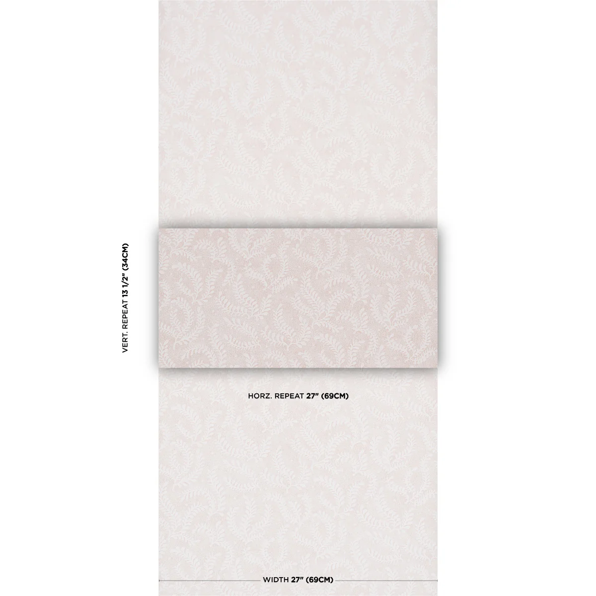 5010384 | Etched Fern, Blush - Schumacher Wallpaper - Image 2