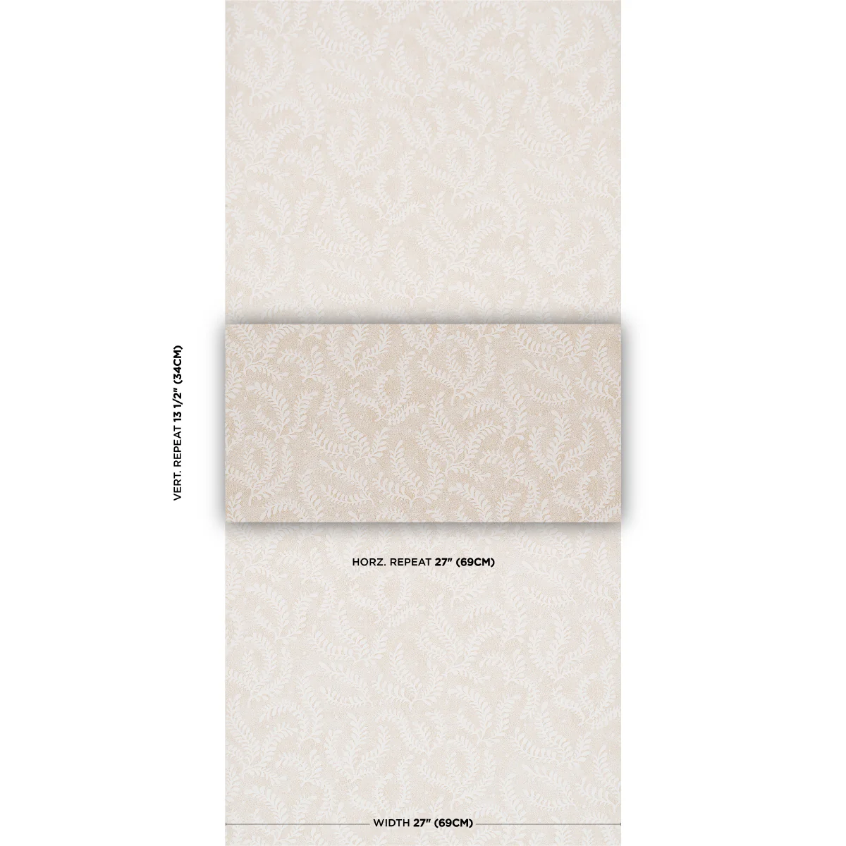 5010386 | Etched Fern, Ochre - Schumacher Wallpaper - Image 2