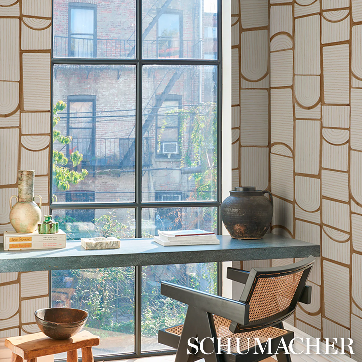 5013686 | Bloomsbury, Teak - Schumacher Wallpaper - Image 5