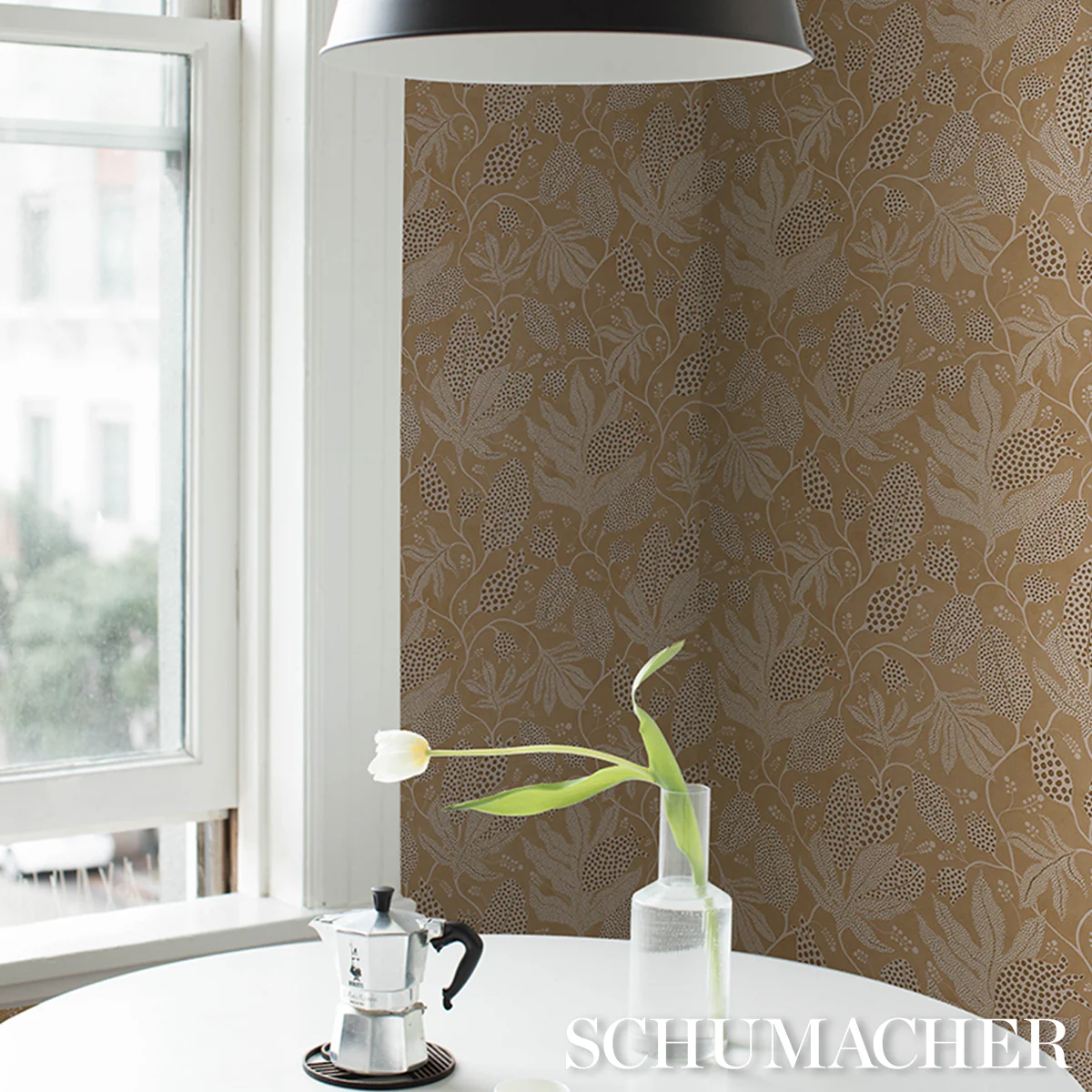 5015464 | Polka Dot Jungle, Caramel - Schumacher Wallpaper - Image 6