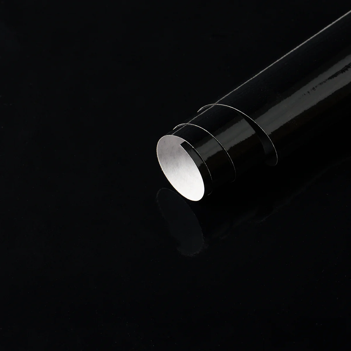 5015945 | Ace Faux Lacquer Performance Vinyl, Black - Schumacher Wallpaper - Image 3