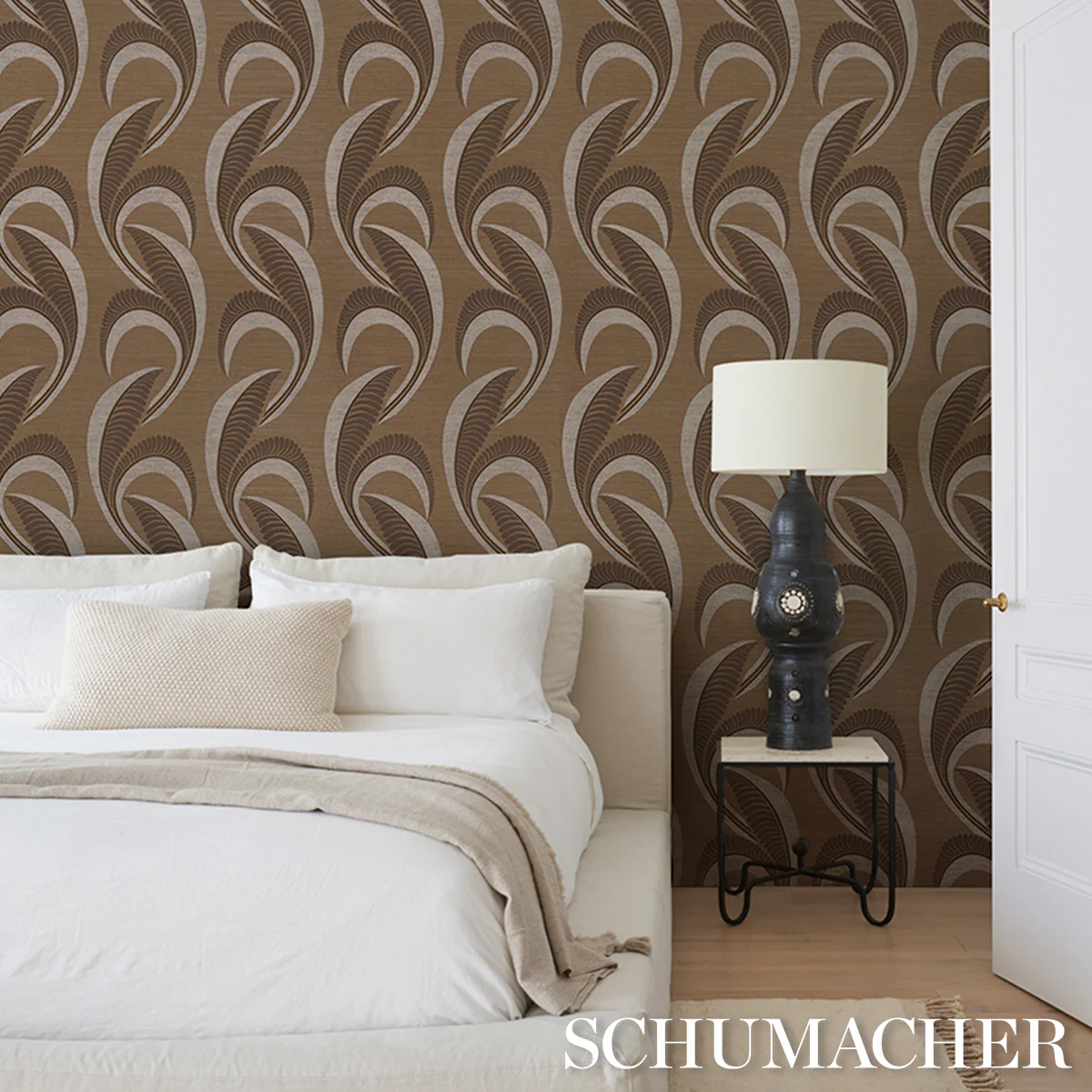 5016552 | Banana Leaf Sisal, Mocha - Schumacher Wallpaper - Image 5