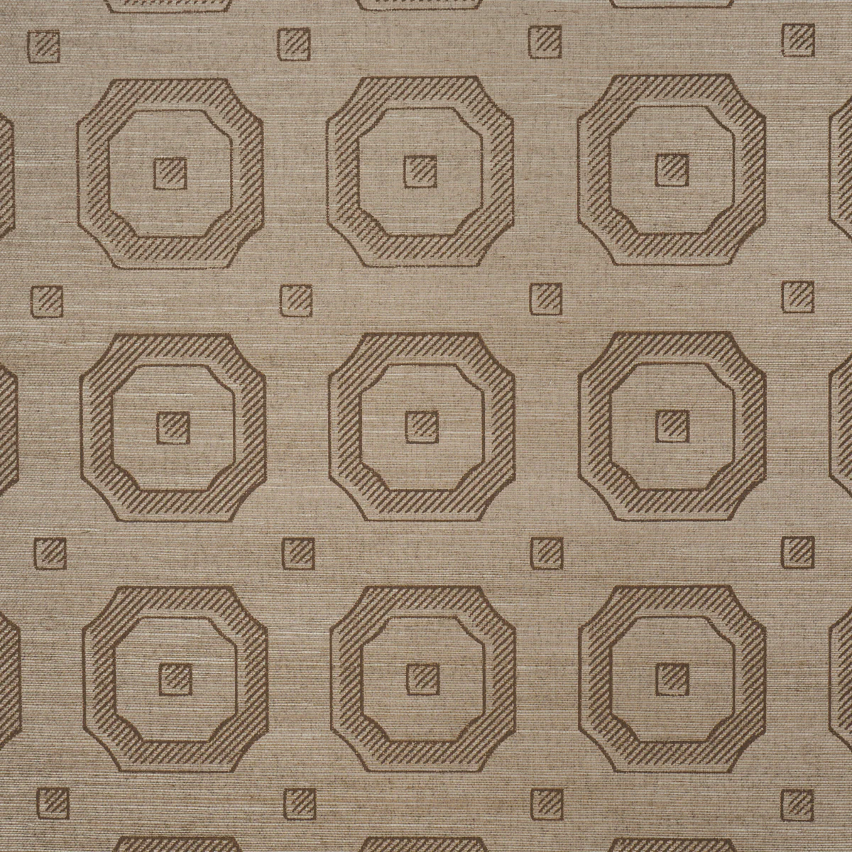 5016732 | Beveled Frame Sisal, Sepia - Schumacher Wallpaper - Image 3