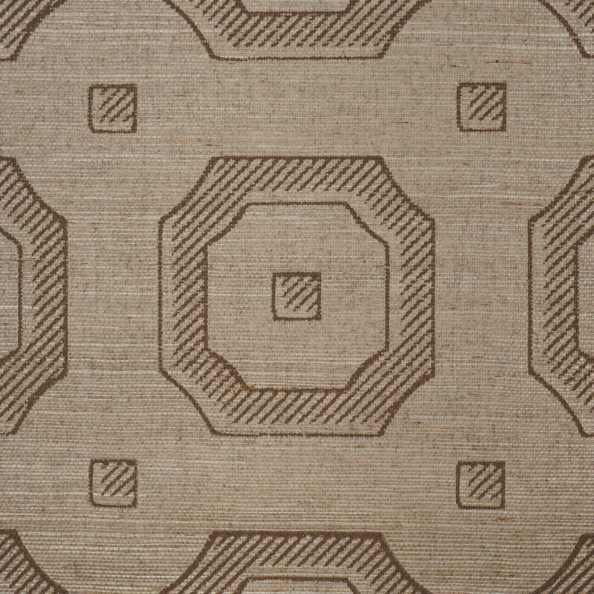 5016732 | Beveled Frame Sisal, Sepia - Schumacher Wallpaper - Image 4