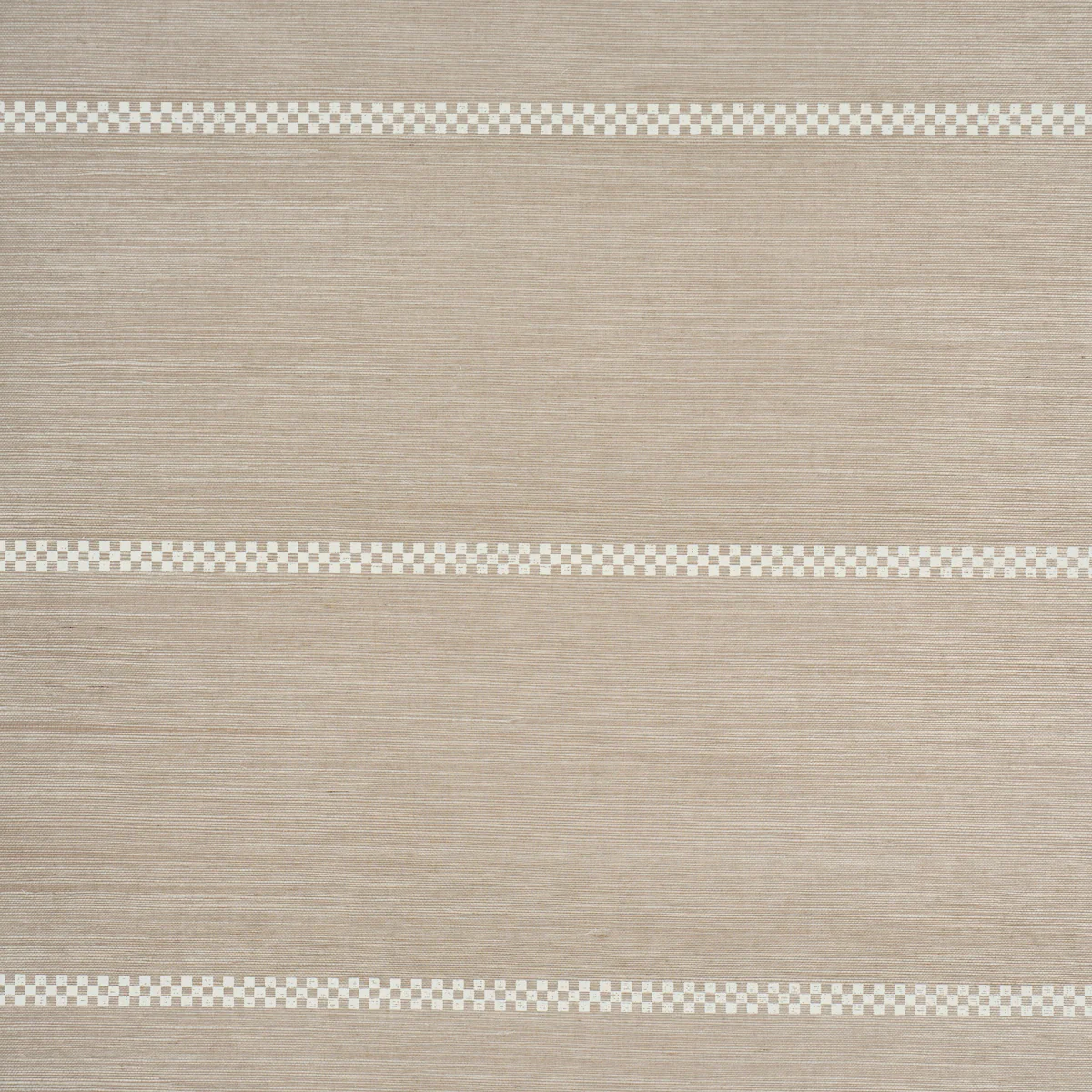 5016750 | Checkered Stripe Sisal, Flax - Schumacher Wallpaper