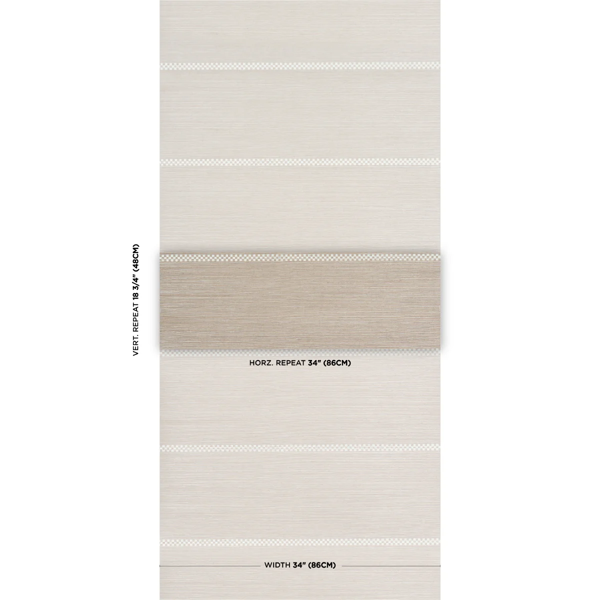 5016750 | Checkered Stripe Sisal, Flax - Schumacher Wallpaper - Image 2