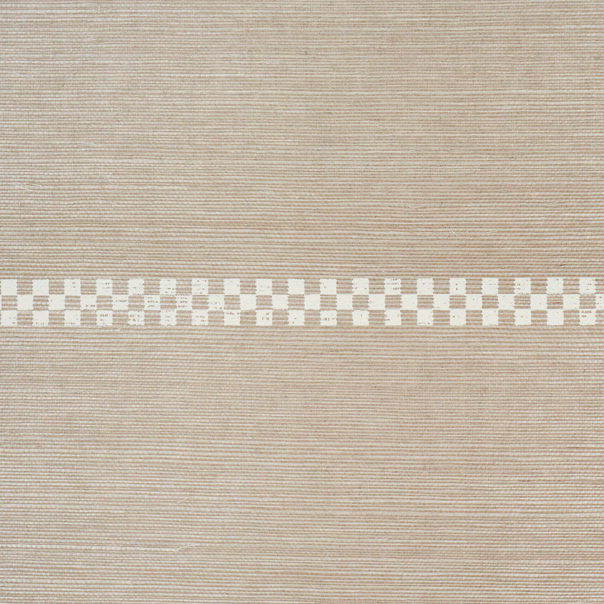5016750 | Checkered Stripe Sisal, Flax - Schumacher Wallpaper - Image 3