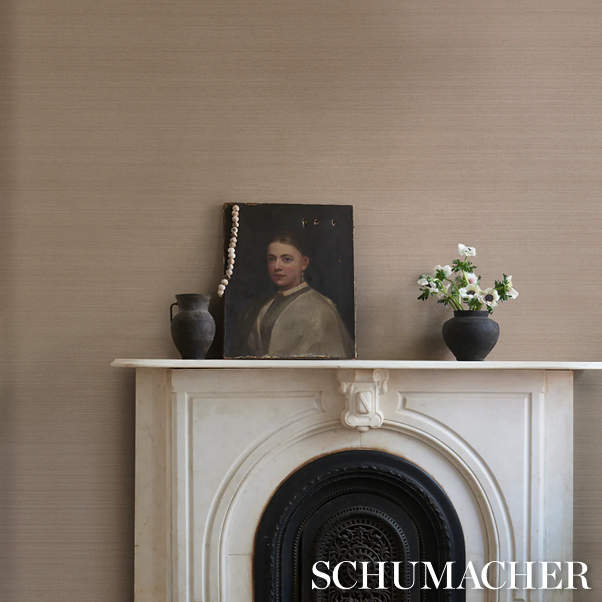 5016871 | Musa Abaca Wallcovering, Antique Blush - Schumacher Wallpaper - Image 4