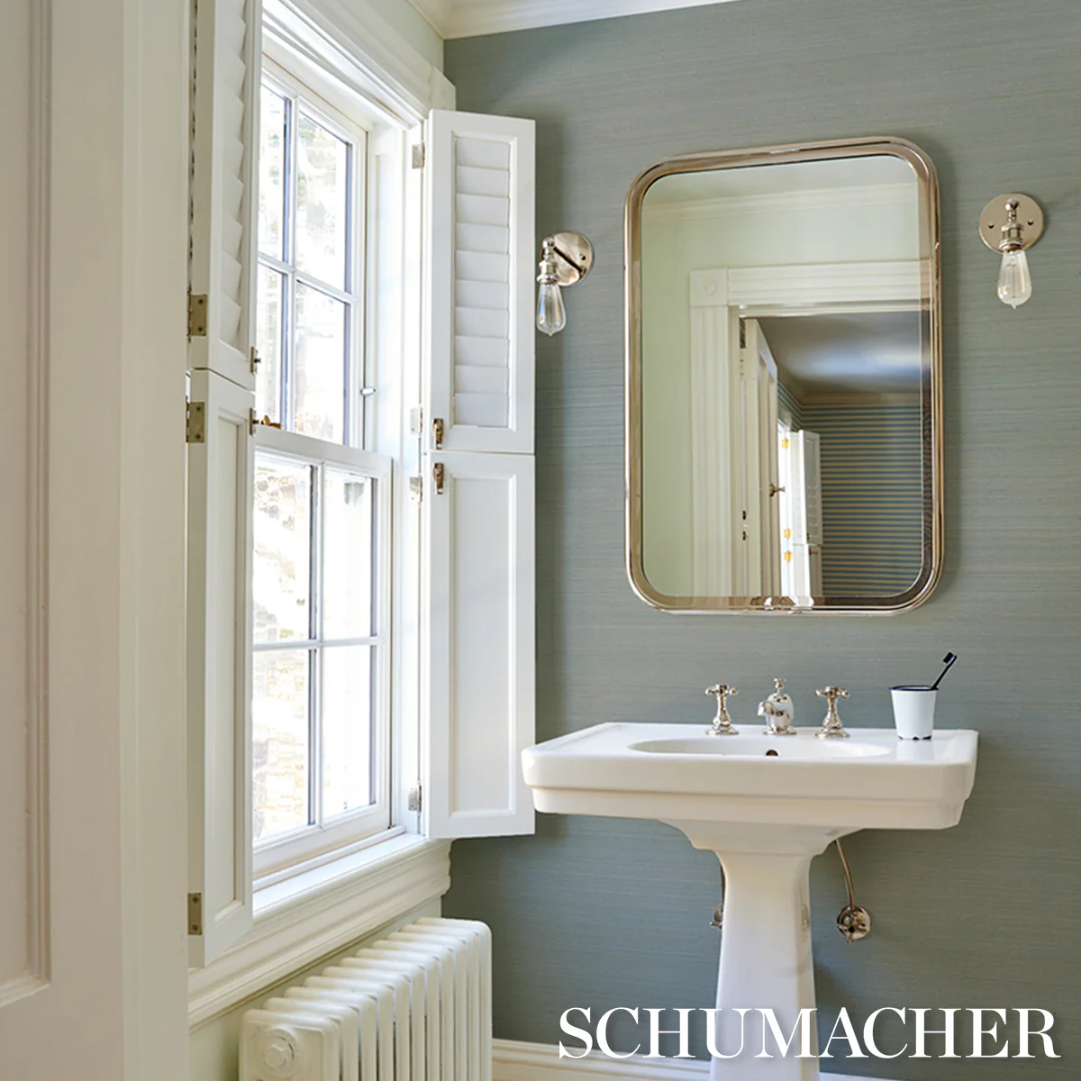 5016872 | Musa Abaca Wallcovering, Sky Blue - Schumacher Wallpaper - Image 6