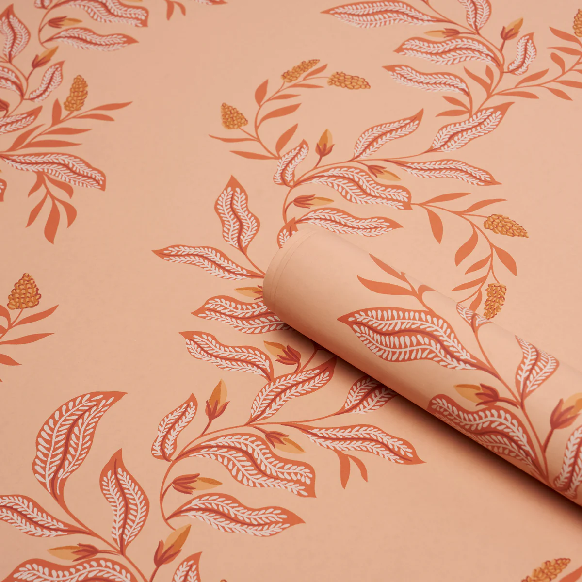 5016971 | Vagary Vines, Papaya - Schumacher Wallpaper - Image 4