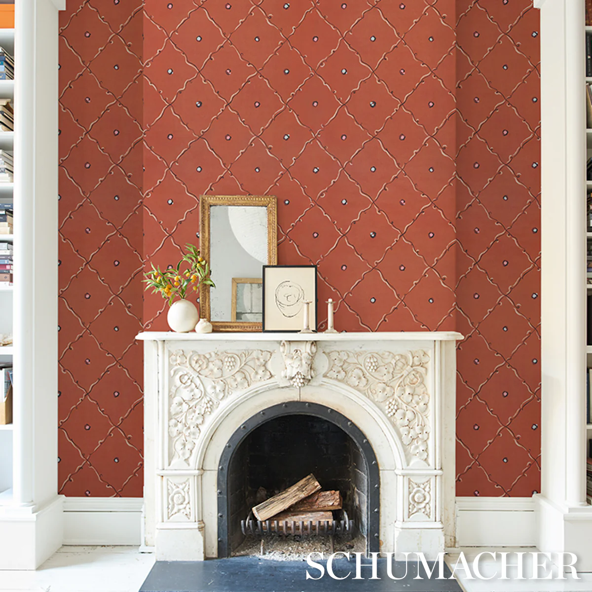 5017370 | Colette, Red - Schumacher Wallpaper - Image 5