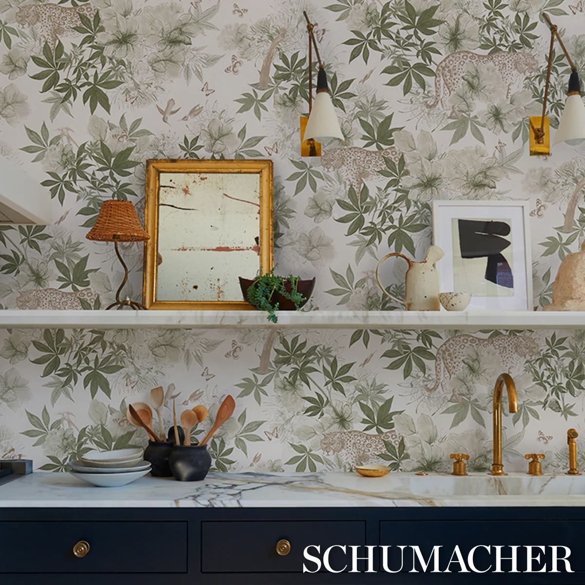 5017570 | Nocturnum, Ivory & Olive - Schumacher Wallpaper - Image 5