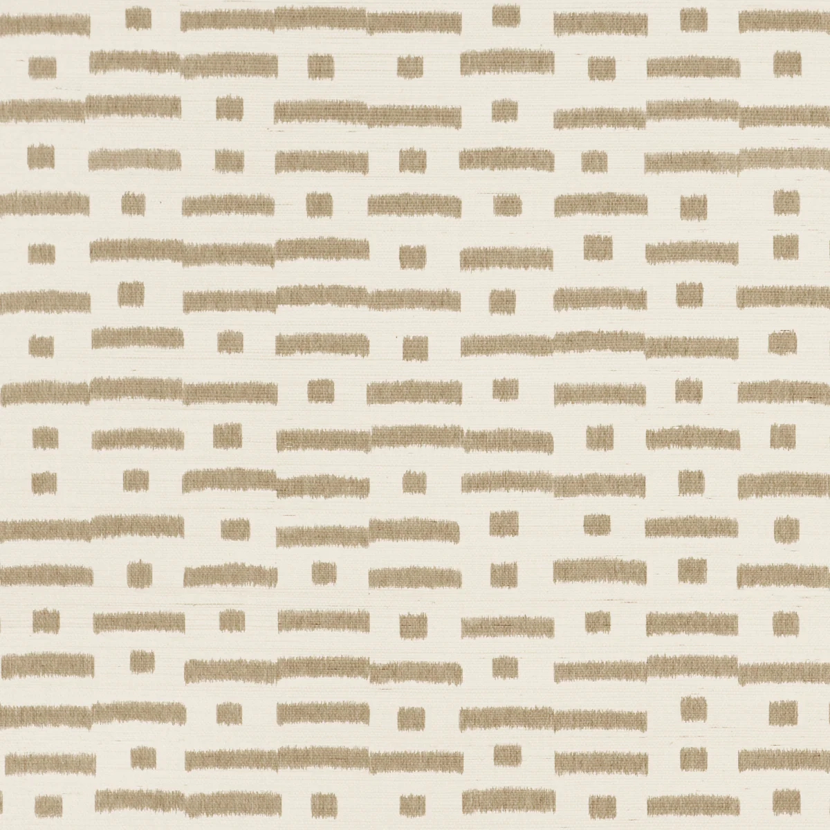 5017592 | Abstract Ikat Sisal, Taupe - Schumacher Wallpaper