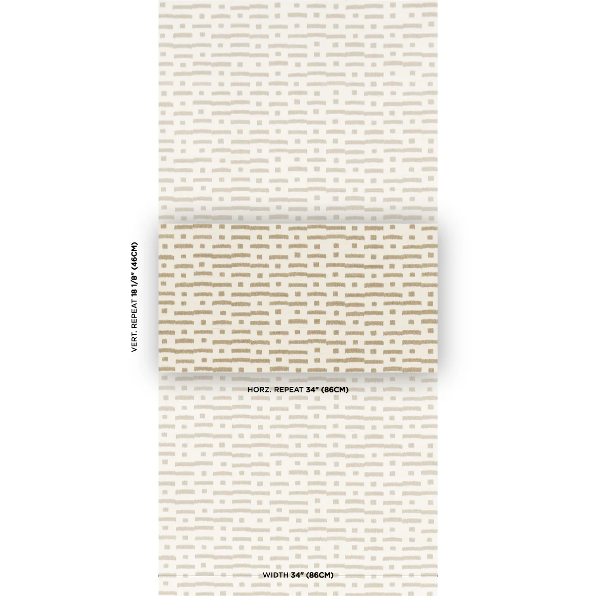 5017592 | Abstract Ikat Sisal, Taupe - Schumacher Wallpaper - Image 2